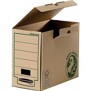Bankers Box Boîte archives Earth Series en carton 100% recyclé certifié FSC - Dos 15 cm - Marron - Lot de 20 Bankers Box Boîte archives Earth Series en carton 100% recyclé certifié FSC - Dos 15 cm - Marron - Lot de 20