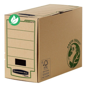 Bankers Box Boîte archives Earth Series en carton 100% recyclé certifié FSC - Dos 20 cm - Marron - Lot de 20