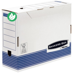 Bankers Box Boîte archives format A4 en carton montage automatique - Dos 10 cm - Blanc - Lot de 10 Bankers Box Boîte archives format A4 en carton montage automatique - Dos 10 cm - Blanc - Lot de 10