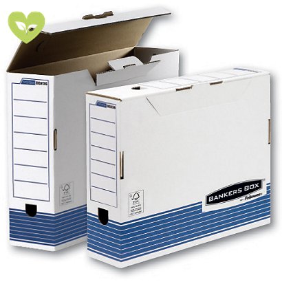 BANKERS BOX by Fellowes Contenitore archivio A3 Linea System, Cartone riciclato, Dorso 10 cm (confezione 10 pezzi) - 1