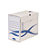 BANKERS BOX by Fellowes Contenitore archivio A4 Basic, Dorso 14,7 cm, Bianco/Blu (confezione 25 pezzi) - 1