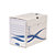 BANKERS BOX by Fellowes Contenitore archivio A4 Basic, Dorso 19,7 cm, Bianco/Blu (confezione 25 pezzi) - 1