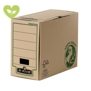 BANKERS BOX by Fellowes Contenitore archivio A4 Earth Series, Cartone riciclato, Dorso 15 cm, Avana/Verde (confezione 20 pezzi)