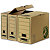 BANKERS BOX by Fellowes Contenitore archivio A4 Earth Series, Cartone riciclato, Dorso 8 cm, Avana/Verde (confezione 20 pezzi) - 1