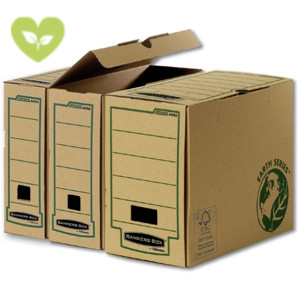 BANKERS BOX by Fellowes Contenitore archivio A4 Earth Series, Cartone riciclato, Dorso 8 cm, Avana/Verde (confezione 20 pezzi) BANKERS BOX by Fellowes Contenitore archivio A4 Earth Series, Cartone riciclato, Dorso 8 cm, Avana/Verde (confezione 20 pezzi)
