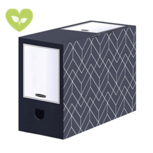 BANKERS BOX by Fellowes Contenitore archivio A4 Linea Decor, Cartone ondulato riciclato, Dorso 15 cm, Grigio Grafite (confezione 5 pezzi) BANKERS BOX by Fellowes Contenitore archivio A4 Linea Decor, Cartone ondulato riciclato, Dorso 15 cm, Grigio Grafite (confezione 5 pezzi)