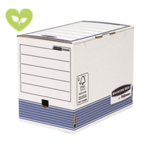BANKERS BOX by Fellowes Contenitore archivio A4 Linea System, Cartone riciclato, Dorso 20 cm, Bianco/Blu (confezione 10 pezzi) BANKERS BOX by Fellowes Contenitore archivio A4 Linea System, Cartone riciclato, Dorso 20 cm, Bianco/Blu (confezione 10 pezzi)