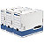 BANKERS BOX by Fellowes Contenitore archivio A4 Linea System, Cartone riciclato, Dorso 8 cm, Bianco/Blu (confezione 10 pezzi) - 1