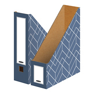 Bankers Box by Fellowes Portariviste A4 Linea Decor, 23,7 x 30,3 cm; dorso 10,6 cm, Blu lavagna (confezione 5 pezzi) Bankers Box by Fellowes Portariviste A4 Linea Decor, 23,7 x 30,3 cm; dorso 10,6 cm, Blu lavagna (confezione 5 pezzi)