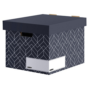 Bankers Box by Fellowes Scatola archivio con coperchio Linea Decor, 34 x 39 x 29,1 cm, Grigio grafite (confezione 5 pezzi) Bankers Box by Fellowes Scatola archivio con coperchio Linea Decor, 34 x 39 x 29,1 cm, Grigio grafite (confezione 5 pezzi)