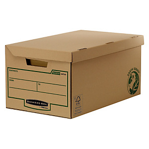 Bankers Box Caisse archives Earth Series carton jusqu'à 6 boîtes archives, pour format A4 (210 x 297 mm), H. 29,3 cm x l. 39 cm x P. 56 cm - Kraft naturel - Montage automatique - Lot de 10 Bankers Box Caisse archives Earth Series carton jusqu'à 6 boîtes archives, pour format A4 (210 x 297 mm), H. 29,3 cm x l. 39 cm x P. 56 cm - Kraft naturel - Montage automatique - Lot de 10