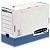Bankers Box Caja Archivo Definitivo Cartón A4, Automontaje Fastfold, Tapa fija, Blanco y Azul, 325 mm x 264 mm x 150 mm - 1