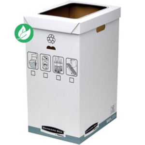 Bankers Box Corbeille de tri sélectif pour le recyclage des papiers - 90L