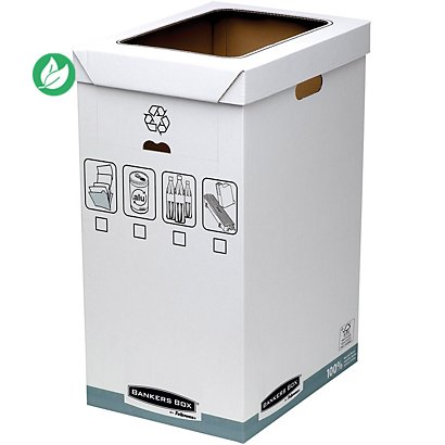 Bankers Box Corbeille de tri sélectif pour le recyclage des papiers - 90L - 1