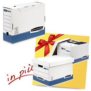 Bankers Box Linea System Offerta 10 scatole archivio A4 dorso 10 cm + 2 scatole archivio Standard con coperchio comprese nel prezzo