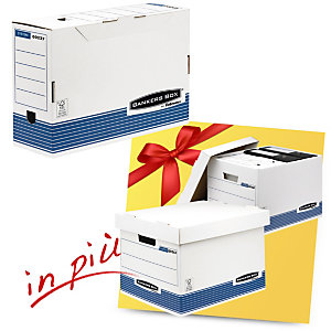 Bankers Box Linea System Offerta 10 scatole archivio Legal dorso 8 cm + 2 scatole archivio Standard con coperchio comprese nel prezzo