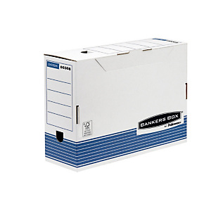 Bankers Box Scatola archivio Banker Box, Cartone, Bianco e blu, 260 mm x 360 mm x 100 mm (confezione 10 pezzi) Bankers Box Scatola archivio Banker Box, Cartone, Bianco e blu, 260 mm x 360 mm x 100 mm (confezione 10 pezzi)