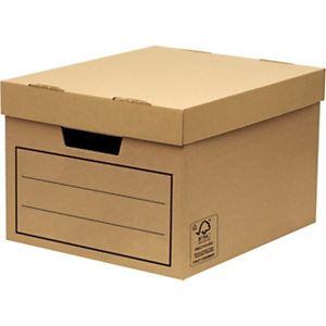 BANKERS BOX Scatola multiuso con coperchio, Cartone riciclato, Avana (confezione 10 pezzi) BANKERS BOX Scatola multiuso con coperchio, Cartone riciclato, Avana (confezione 10 pezzi)