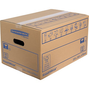 BANKERS BOX Scatola per trasloco SmoothMove™ Standard, Formato utile 61,5 x 46,2 x 41,6 cm (confezione 10 pezzi)