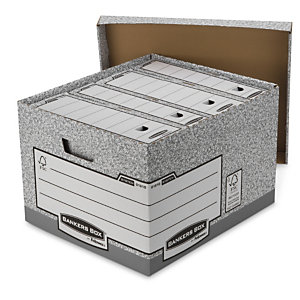 Bankers Box two-piece, cardboard archive boxes