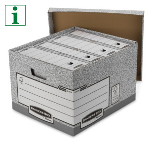 Bankers Box two-piece, cardboard archive boxes