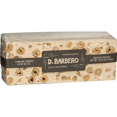 D. BARBERO Stecca di torrone friabile con nocciole, 450 g