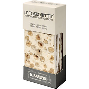 D.BARBERO Le Torronfette®, Fette di Torrone friabile alla Nocciola Piemonte I.G.P., 200 g