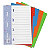 Barevné kartonové rozlišovače, 12 dělicích listů - 4
