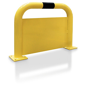 barrière de protection acier droite avec plaque anti encastrement 750 x 600 mm