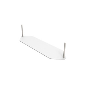 Base transversale pour panneau-écran acoustique latéral L. 60 cm - Blanc