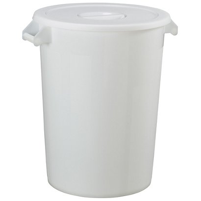 Basis afvalbak voor voeding - 100l - wit