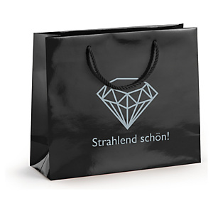 Bedruckte Lackpapiertragetaschen glänzend (ab 1000 Stück) Bedruckte Lackpapiertragetaschen glänzend (ab 1000 Stück)