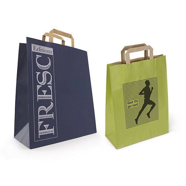 Bedrukte gekleurde draagtas met platte handvatten - 2