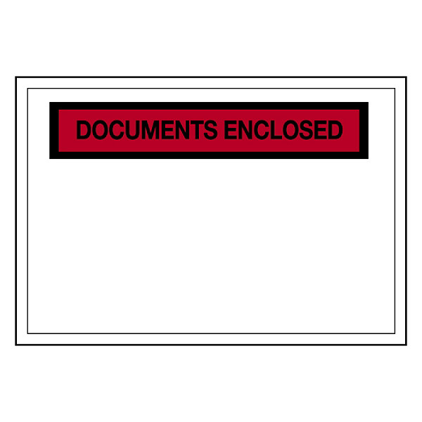 Bedrukte paklijstenveloppen 60 micron "DOCUMENTS ENCLOSED" 230x165mm - 1