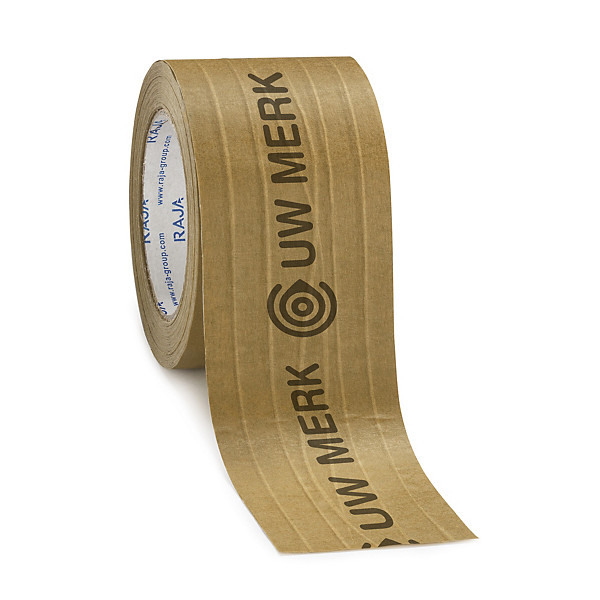 Bedrukte versterkte papieren tape met linnendraad 1 kleur 75 mm breed