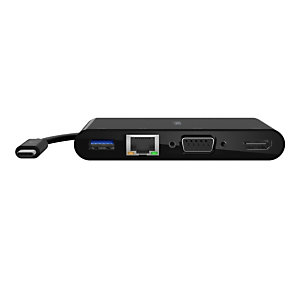 Belkin AVC005BTBK, USB 3.2 Gen 1 (3.1 Gen 1) Type-C, HDMI,RJ-45,USB 3.2 Gen 1 (3.1 Gen 1) Type-A,VGA, 3840 x 2160 Pixeles, Negro, 304 mm, 194 mm