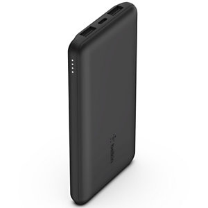 Belkin Boost Charge 10K, Batería externa, 3 puertos, 10.000 mAh, 15W, 2,4A, negro