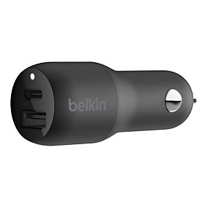 Belkin Boost Charge Cargador rápido para coche, 2 puertos, 32W, 6A, negro