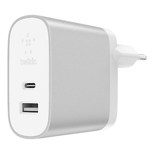 Belkin Boost Charge USB-C de 27W + USB-A de 12W, Cargador doméstico, blanco Belkin Boost Charge USB-C de 27W + USB-A de 12W, Cargador doméstico, blanco