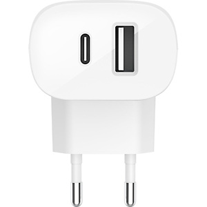 Belkin Boost Charge USB-C de 27W + USB-A de 30W, Cargador de pared, blanco Belkin Boost Charge USB-C de 27W + USB-A de 30W, Cargador de pared, blanco