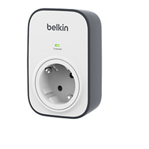 Belkin BSV103VF, 306 J, 1 salidas AC, Negro, Blanco