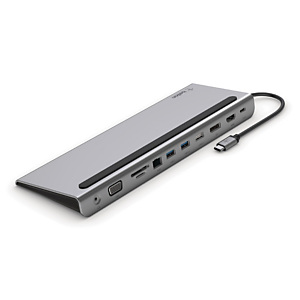 Belkin INC004BTSGY, Alámbrico, USB 3.2 Gen 1 (3.1 Gen 1) Type-C, 100 W, 3,5 mm, 1000 Mbit/s, Negro, Gris Belkin INC004BTSGY, Alámbrico, USB 3.2 Gen 1 (3.1 Gen 1) Type-C, 100 W, 3,5 mm, 1000 Mbit/s, Negro, Gris
