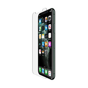 Belkin InvisiGlass, Protector de pantalla, Apple, iPhone 11 Pro/XS/X, Antibacteriano, Resistente a los golpes, Resistente a rayones, Transparente, 1 pieza(s) F8W940ZZ-AM