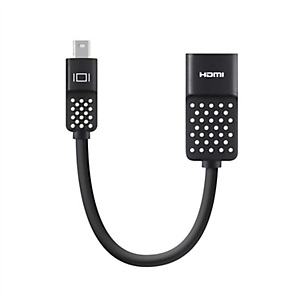 Belkin Mini DisplayPort/HDMI, 0,127 m, HDMI, Mini DisplayPort, Femelle, Mâle, Noir F2CD079BT Belkin Mini DisplayPort/HDMI, 0,127 m, HDMI, Mini DisplayPort, Femelle, Mâle, Noir F2CD079BT