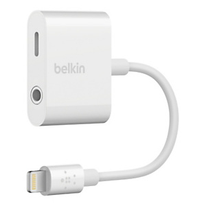 Belkin RockStar, 3.5 mm + Lightning, Lightning, Male connector / Female connector, Blanco F8J212BTWHT Belkin RockStar, 3.5 mm + Lightning, Lightning, Male connector / Female connector, Blanco F8J212BTWHT