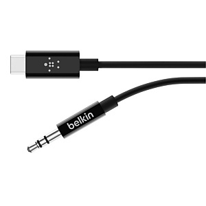 BELKIN USB-C TO 3.5 MM AUDIO CABLE, 3,5mm, Macho, Macho, 1,8 m, Negro F7U079BT06-BLK BELKIN USB-C TO 3.5 MM AUDIO CABLE, 3,5mm, Macho, Macho, 1,8 m, Negro F7U079BT06-BLK