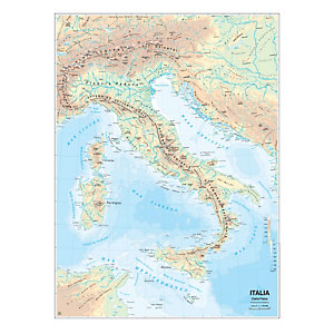 BELLETTI Carta geografica Italia - scolastica - murale