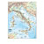 BELLETTI Carta geografica Italia - scolastica - plastificata - 29,7 x 42 cm - 2