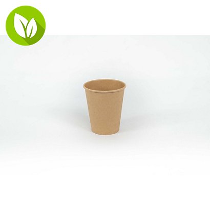 BETIK Vaso de papel kraft sin plástico de 180 ml, 50 unidades - 1