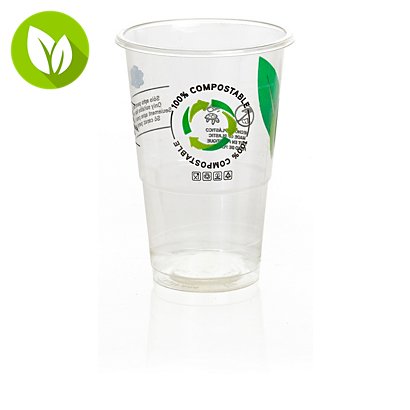 BETIK Vaso de PLA para bebidas frías, transparente, 350 ml, 50 unidades - 1